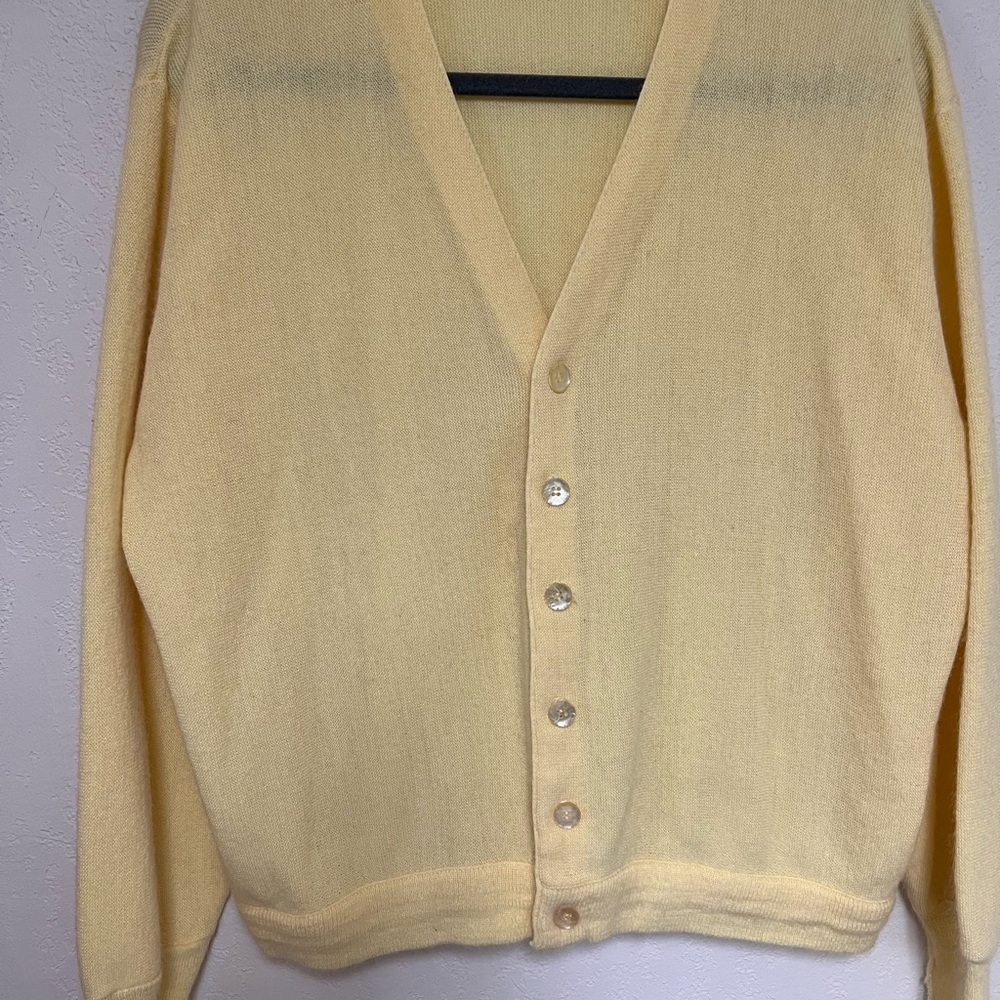 Women's Yellow Cardigan Sweater